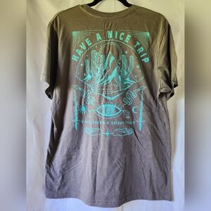 Local Scene- XL- Grey & Blue Graphic Tee Shirt- Have a Nice Trip,Vision Quests